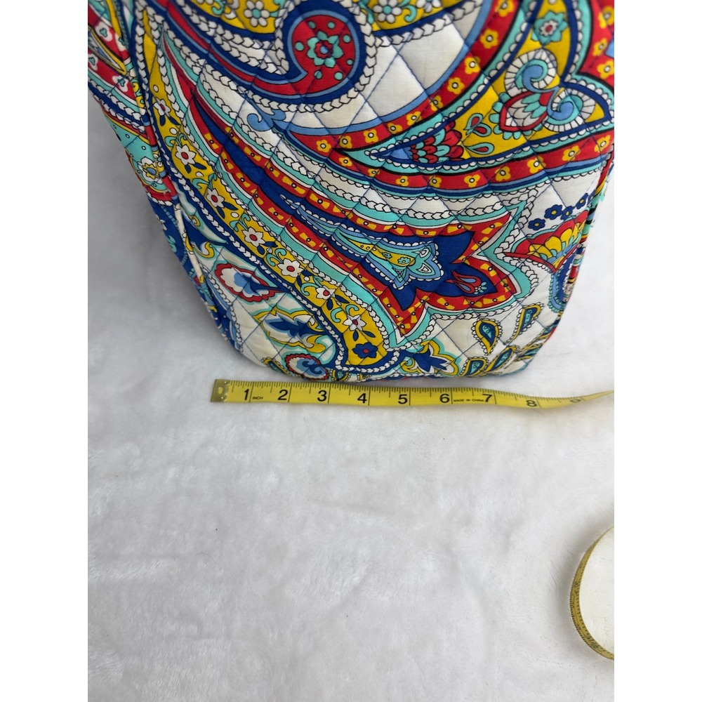 Vera Bradley Tote Bag Set Women Large Marina Paisley Like New Crossbody - Picture 9 of 11